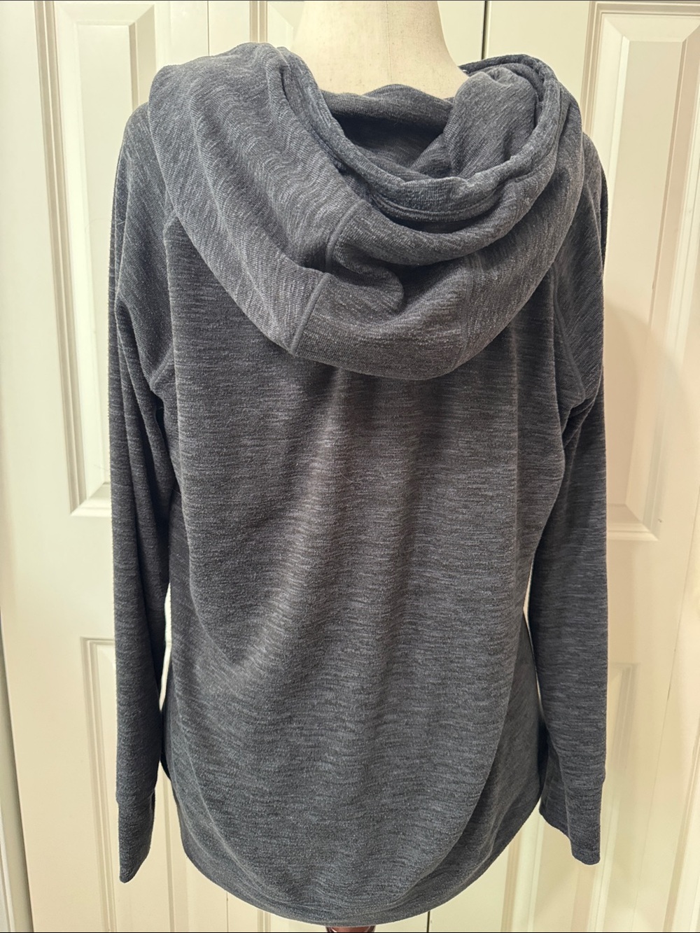 Athleta Charcoal Gray Hooded Pullover Sweatshirt - Picture 2 of 5